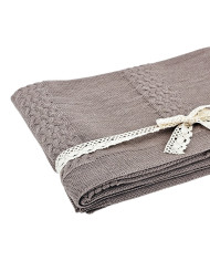 MERINO pletena deka 150x200 cm – FLORENCE TAUPE