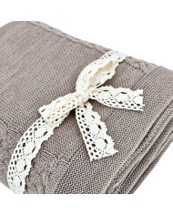 MERINO Strickdecke 150x200 cm – FLORENCE TAUPE