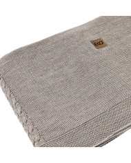 MERINO wool knitted blanket 150x200 cm – FLORENCE TAUPE