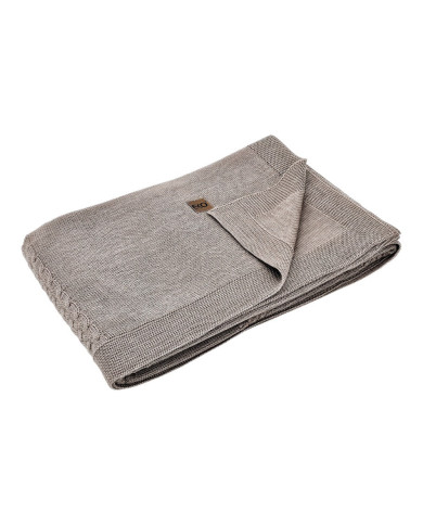 MERINO wool knitted blanket 150x200 cm – FLORENCE TAUPE
