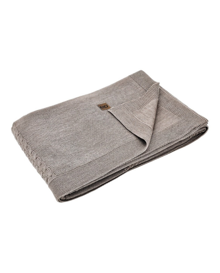 MERINO wool knitted blanket 150x200 cm – FLORENCE TAUPE