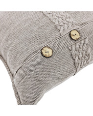 Merino Wool Knitted Pillowcase 45x45 cm – FLORENCE  TAUPE