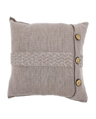 Pletena jastučnica od merino vune 45x45 cm – FLORENCE  TAUPE