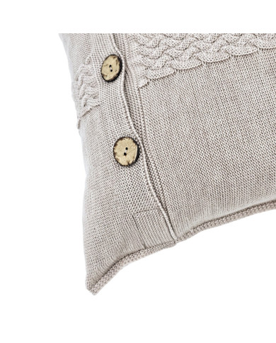 Merino Wool Knitted Pillowcase 45x45 cm – FLORENCE NUDE