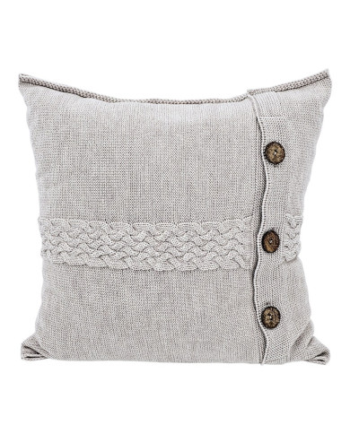 Strickkissenbezug aus Merinowolle, 45 x 45 cm – FLORENCE  SAND