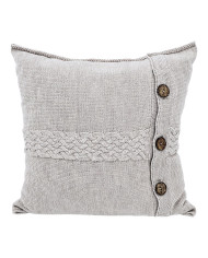 Pletený povlak na polštář z merino vlny 45x45 cm – FLORENCE  SAND