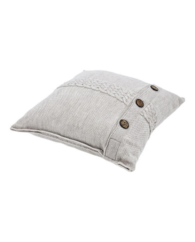 Pletený povlak na polštář z merino vlny 45x45 cm – FLORENCE  SAND