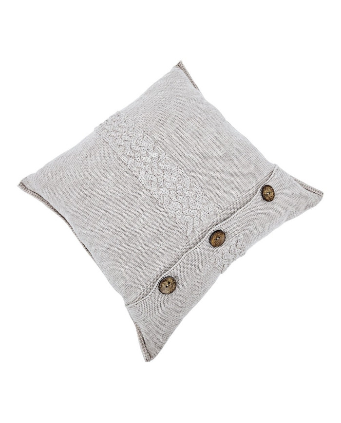 Taie d'oreiller tricotée en laine mérinos 45 x 45 cm – FLORENCE  SAND