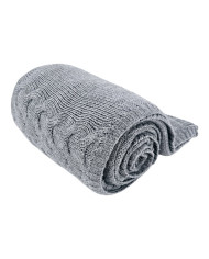 Pleteno Vunena deka 150x200 cm – AREZZO POPIEL