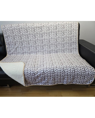 Плед с принтом KNITT 160x200 см,BEIGE