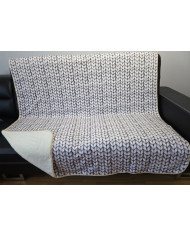 Potlačený prehoz 160x200 cm KNITT BEIGE