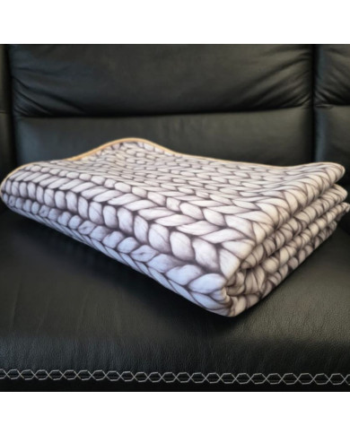 Prekrivač s uzorkom 160x200 cm KNITT BEIGE