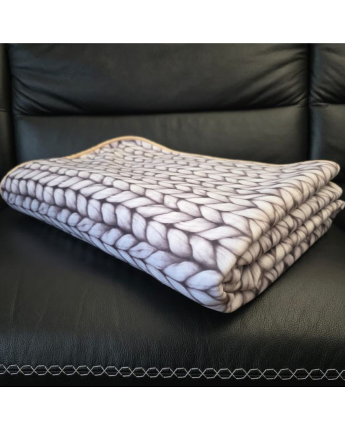 Prekrivač s uzorkom 160x200 cm KNITT BEIGE