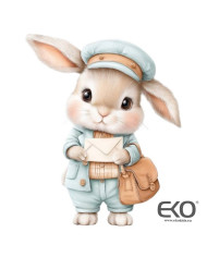 Peignoir en coton POSTMAN/GREY