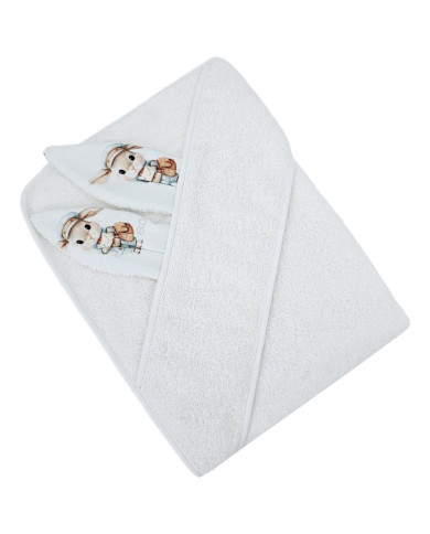 Bademantel aus Baumwolle POSTMAN/WHITE