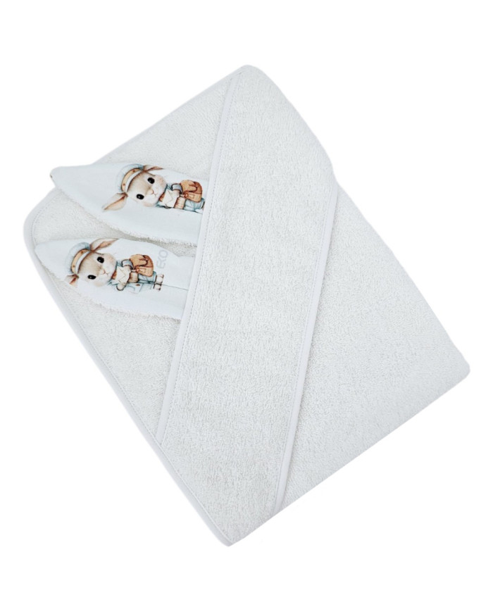 Cotton bath robe POSTMAN/WHITE