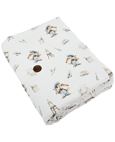 Bamboo Blanket 75x100 cm with Filling – Soft & Breathable for Stroller and Crib PAINTER