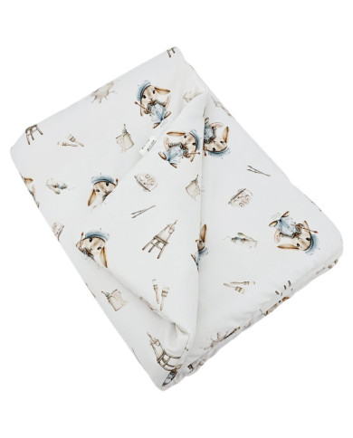 Bamboo Blanket 75x100 cm with Filling – Soft & Breathable for Stroller and Crib PAINTER
