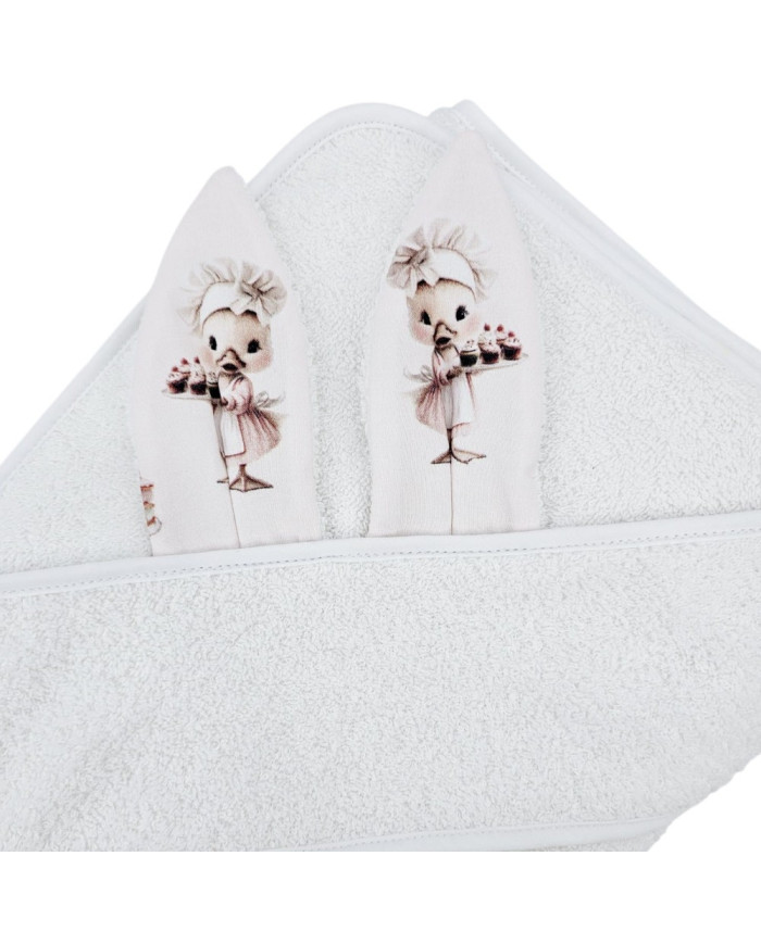 Bademantel aus Baumwolle COOK/WHITE