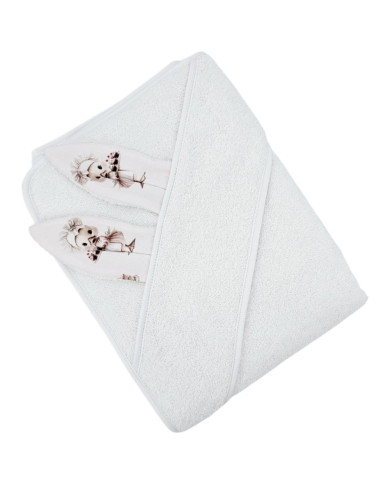 Bademantel aus Baumwolle COOK/WHITE