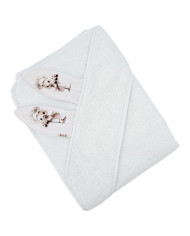 Bademantel aus Baumwolle COOK/WHITE