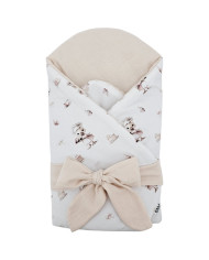 Printed Cotton+Muslin Swaddle Blanket with Coconut COOK