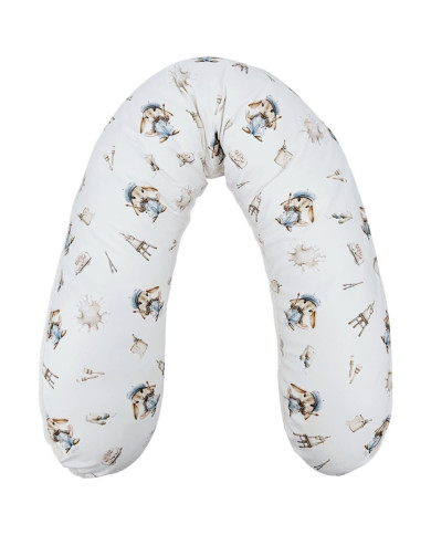 Large Nursing Pillow Bamboo + Bouclé – Luxury Comfort & Hygiene PAINTER