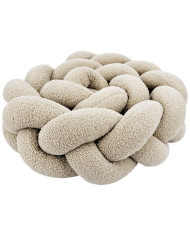 Geflochtene Bettschlange aus Bouclé – Weich & Stilvoll fürs Babybett BEIGE