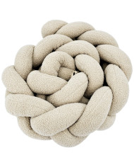 Tour de lit tressé en bouclé – Doux et Élégant pour Bébé BEIGE