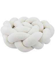 Bouclé Braided Bumper – Soft & Stylish Knot Bumper for Crib ECRU