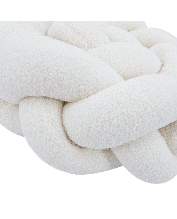 Tour de lit tressé en bouclé – Doux et Élégant pour Bébé ECRU