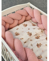 Bouclé Fonott Rácsvédő – Puha és Stílusos „Bárányka” Textúra PINK