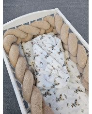 Bouclé Fonott Rácsvédő – Puha és Stílusos „Bárányka” Textúra BEIGE