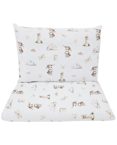 Printed cotton bedding - 2-piece 135x100 cm POSTMAN