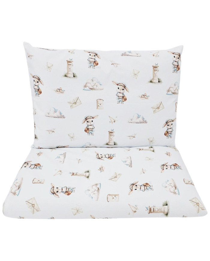 Printed cotton bedding - 2-piece 135x100 cm POSTMAN