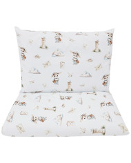 Printed cotton bedding - 2-piece 135x100 cm POSTMAN