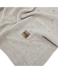 Pletena dekica od merino vune 80x100 cm - SAND