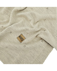 Merino Wool Knitted Blanket 80x100 cm - NUDE