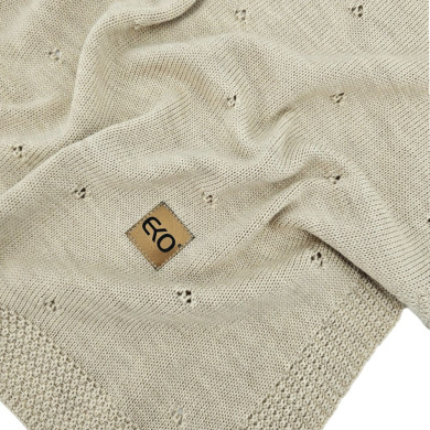 Kocyk dzianinowy z wełny MERINO NUDE