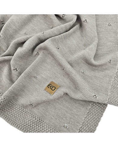 Вязаное одеяло из мериносовой шерсти 80x100 см — TAUPE