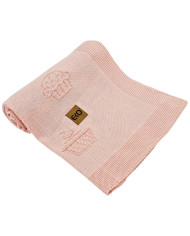 Couverture tricotée en bambou MUFFINS APRICOT