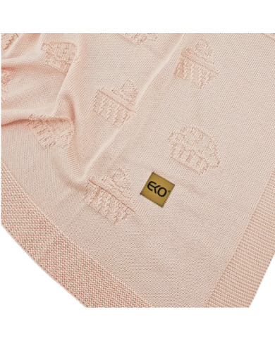 Couverture tricotée en bambou MUFFINS APRICOT