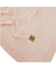 Couverture tricotée en bambou MUFFINS APRICOT