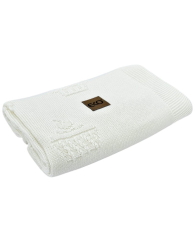 Bamboo knitted blanket MUFFINS ECRU