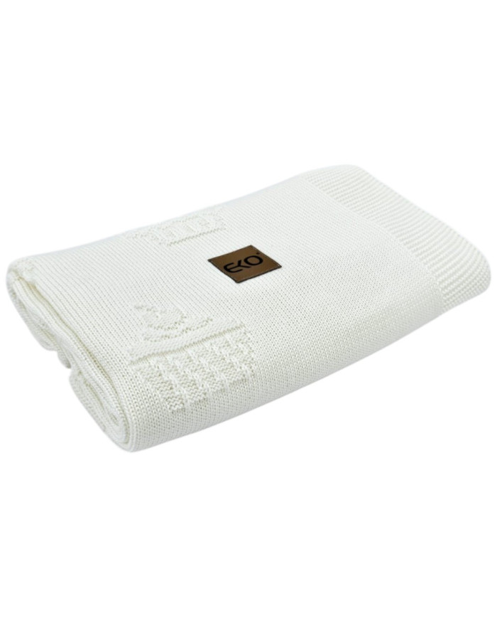 Bamboo knitted blanket MUFFINS ECRU