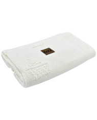 Bamboo knitted blanket MUFFINS ECRU