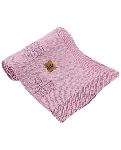 Bamboo knitted blanket MUFFINS LILAC