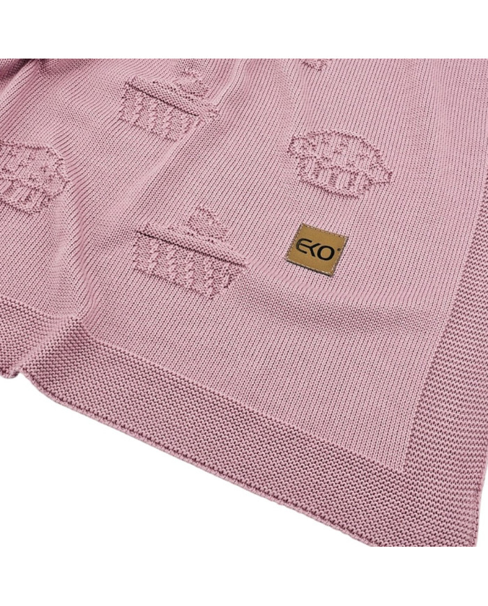 Couverture tricotée en bambou MUFFINS LILAC