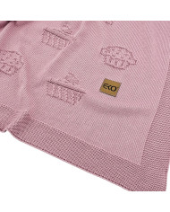 Couverture tricotée en bambou MUFFINS LILAC