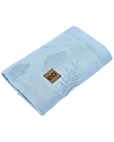 Kłosy pletena dekica od bambusa LIGHT BLUE